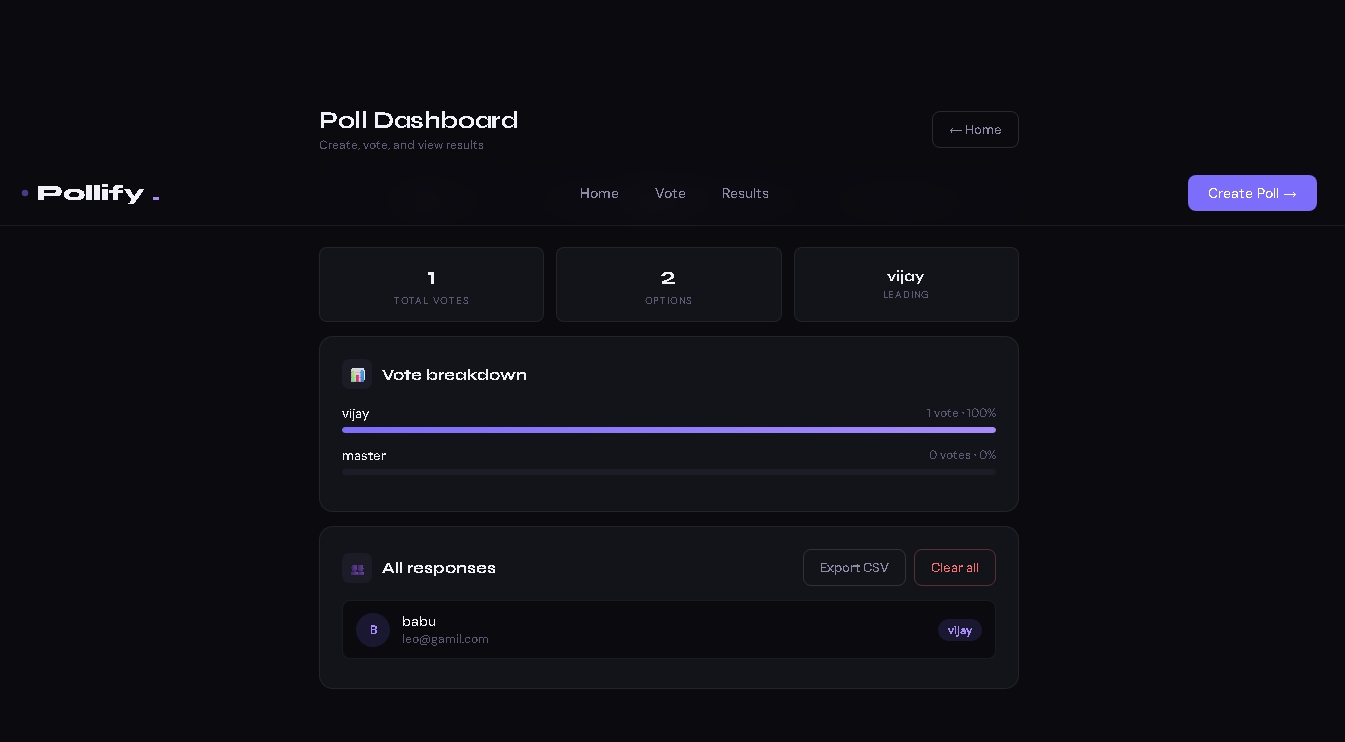 Create Poll Interface