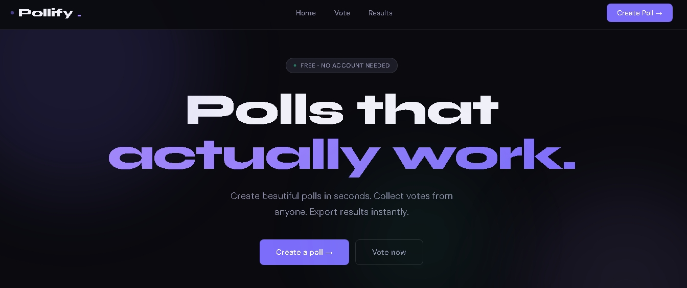 Pollify project preview