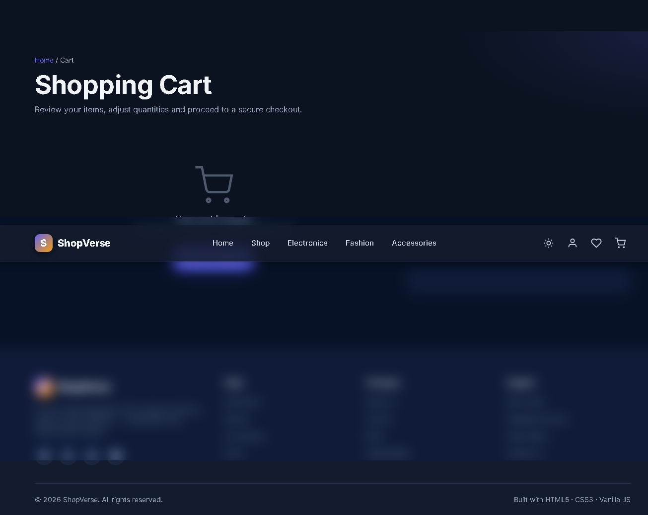 ShopVerse Home Page
